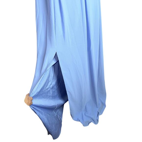 NWT Dress the Population Athena Plunge Cut Out Blue Maxi Dress Gown Size XXL - Picture 7 of 12